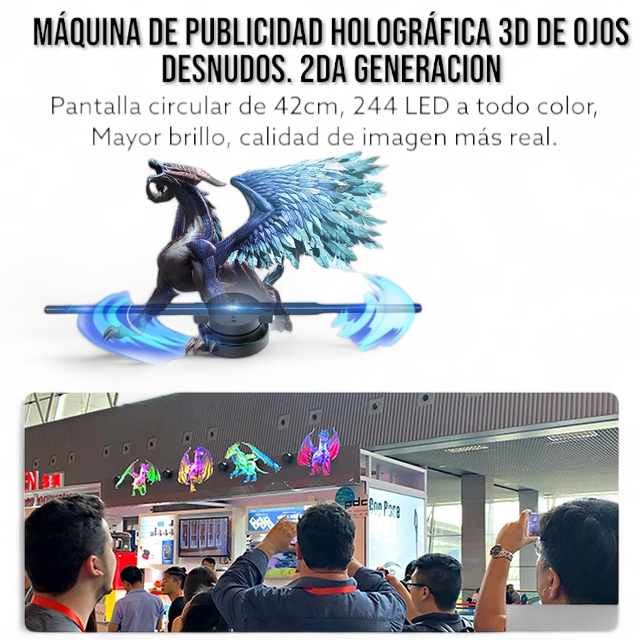 PANTALLA HOLOGRAFICA 3D - 2da GENERACION